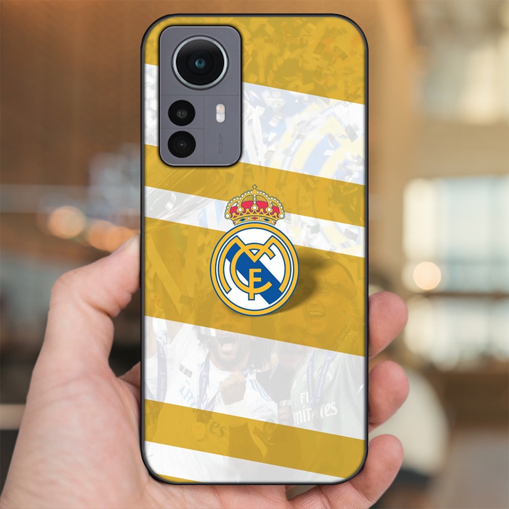 Ốp lưng Xiaomi 12 viền đen in hình Real Madrid