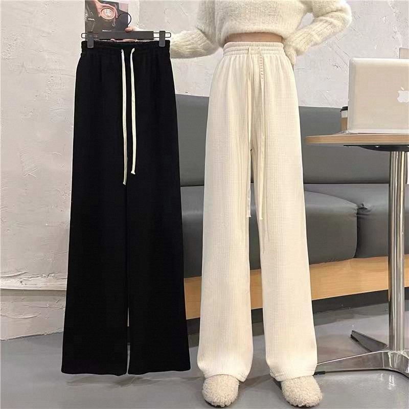 Quần dây rút COZOKC ống rộng thời trang Hàn Quốc