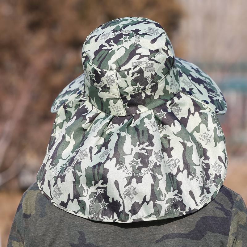 Mũ Vành Tròn Chống Tia UV In Họa Tiết Rằn Ri Có Thể Tháo Rời Thoáng Khí