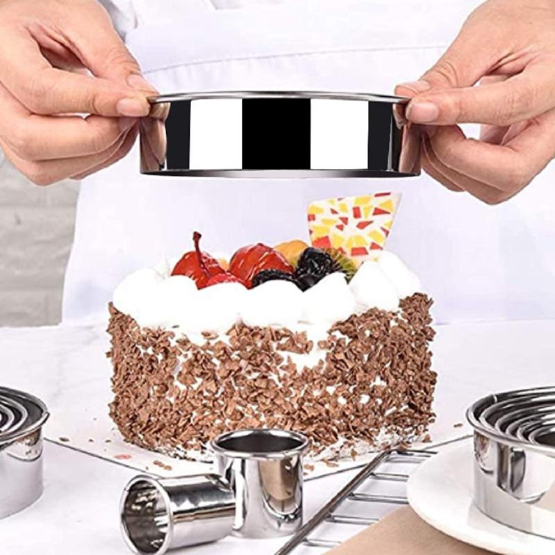 Set 14 khuôn cắt bánh quy ANAEAT hình tròn bằng thép không gỉ DIY