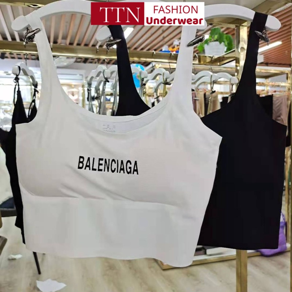 Áo bra tập gym yoga earobic chất đanh mịn đẹp chất thun lạnh co dãn 4 chiều, áo dán croptop có mút ngực TTN Fashion 6738