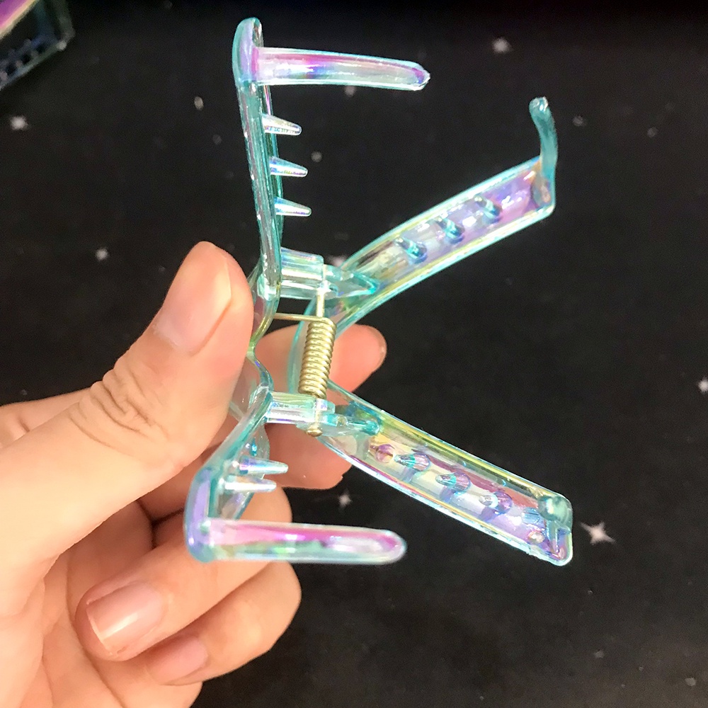 Kẹp tóc (gấp tóc) nhựa hologram nhiều màu kiểu chữ xinh xắn DTOnline (chọn mẫu)
