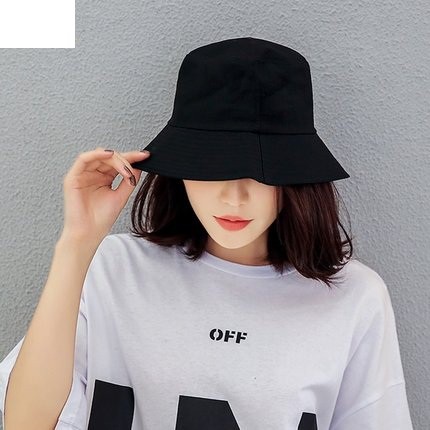 Mũ nón bucket trơn đen - idol kpop