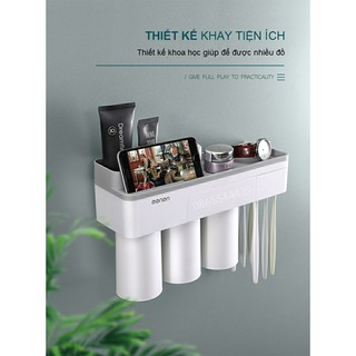 Khay để bàn chải cốc hút tự động