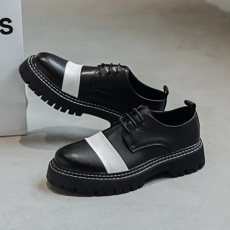 Giày Modern Derby hiện đại, Giày da nam HOMME cao cấp đế tăng 4,5cm chiều cao 3367-R