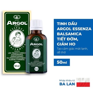 Tinh Dầu cải thiện viêm xoang Argol Essenza Balsamica Lọ 50ml - Giảm Tiết Đờm Giảm Ho Giảm Viêm Họng