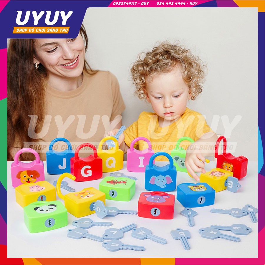 [HOT] Bộ Đồ Chơi Ổ khóa Chữ🇦 🇧 🇨 🇩, Số0️⃣1️⃣2️⃣3️⃣4️⃣Giúp Bé Học Tập và Phát Triển Nhận Biết