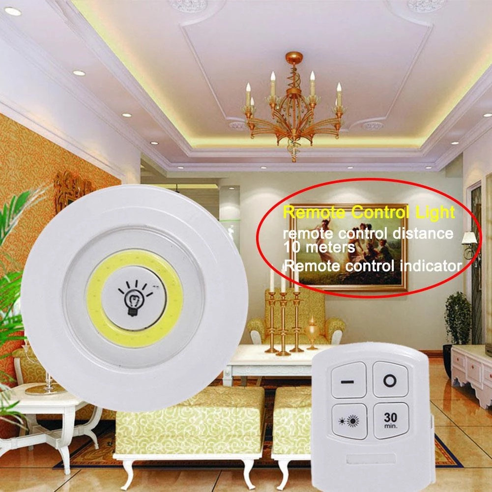 Đèn Led Ban Đêm Không Dây Có Công Tắc Điều Khiển Từ Xa Tiện Dụng