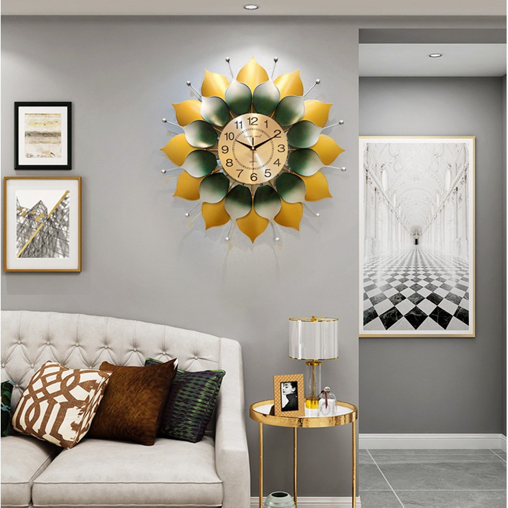Đồng hồ treo tường Decor caao cấp Hoa Mặt Trời 2828