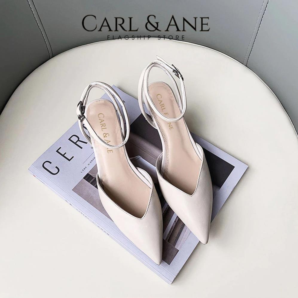 Carl & Ane - Giày cao gót mũi nhọn dáng công sở cao 5cm màu nude - CL014 -HC)*3