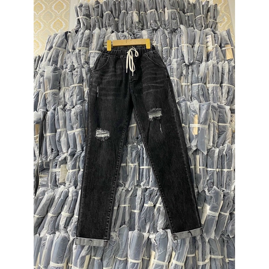 Quần Jean Nữ -Quần Bò Nữ MS96 Màu Muối Tiêu Lưng Chun Skinny Siêu Co Giản Có Size Đại