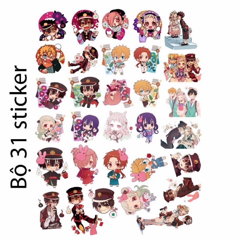 Sticker/hình dán 30-60cái jibaku shounen hanako-kun/ ảnh dán anime