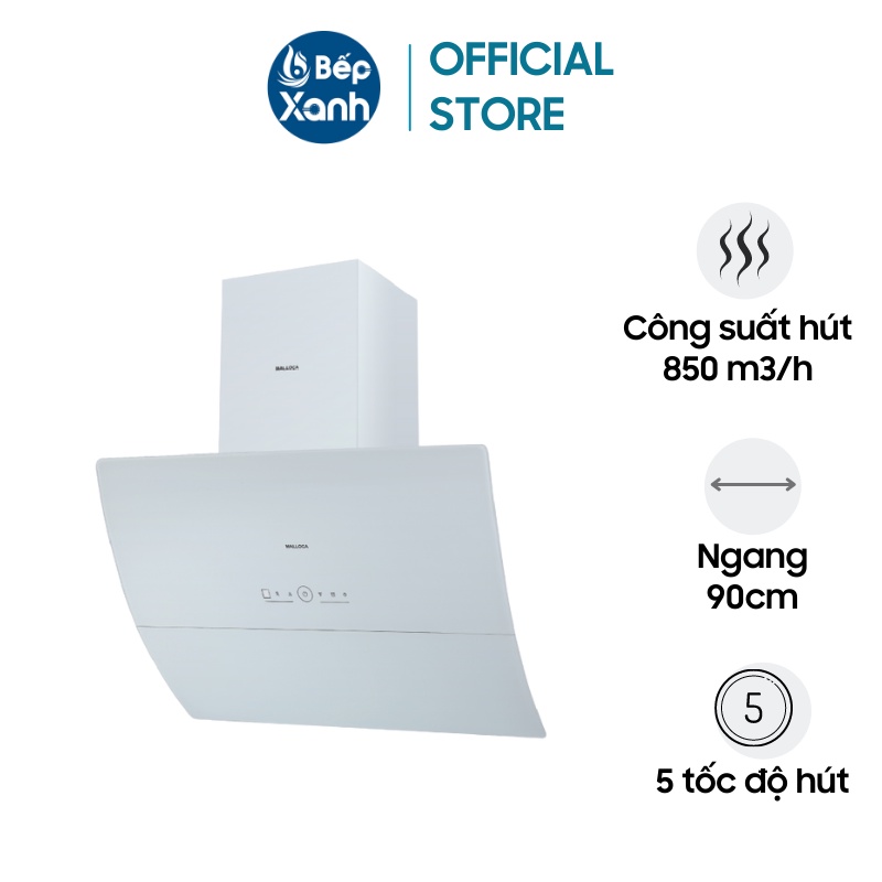 [FREESHIP HCM] Máy Hút Mùi Áp Tường Malloca MC 9039W - Ngang 90cm - Công Suất Hút 850 m3/h