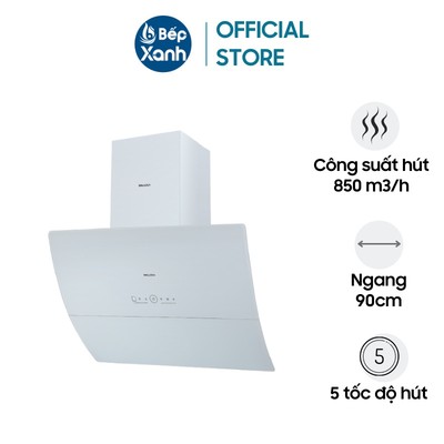 [FREESHIP HCM] Máy Hút Mùi Áp Tường Malloca MC 9039W - Ngang 90cm - Công Suất Hút 850 m3/h