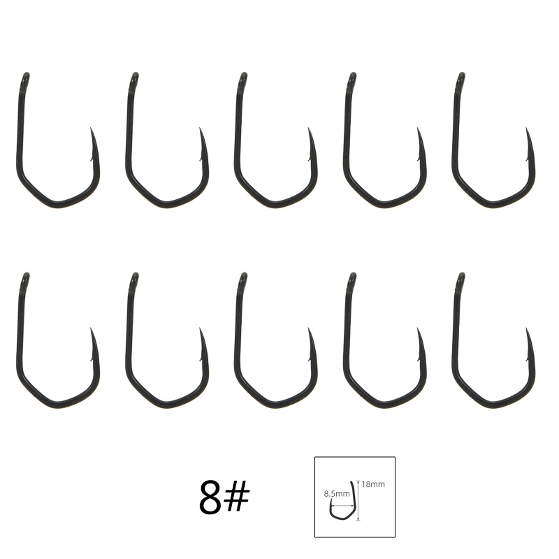 Set 10 Móc Câu Cá Bằng Thép Carbon Chất Lượng Cao