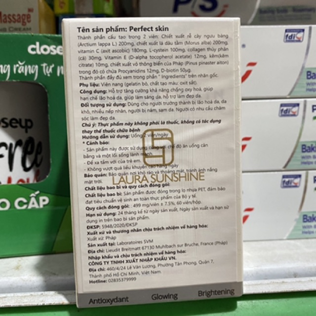 VIÊN UỐNG TRẮNG DA, NGĂN NGỪA NÁM PERFECT SKIN LAURA SUNSHINE NHẬT KIM ANH | BigBuy360 - bigbuy360.vn