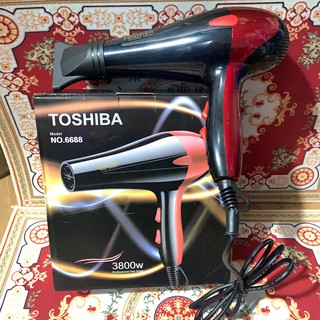 Máy Sấy Tóc Toshiba 2 Chiều 6688 Công Suất Lớn 3800W Cao Cấp Kèm 1 Đầu Thổi