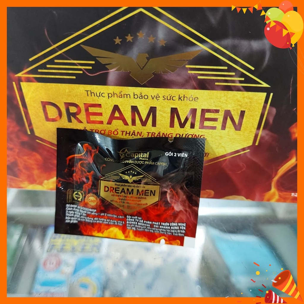 [Nhà Thuốc 320] Dream men (bổ thận, tráng dương, tăng cường sinh lực, tương tự Eva Dream) 1 gói/ 2 viên