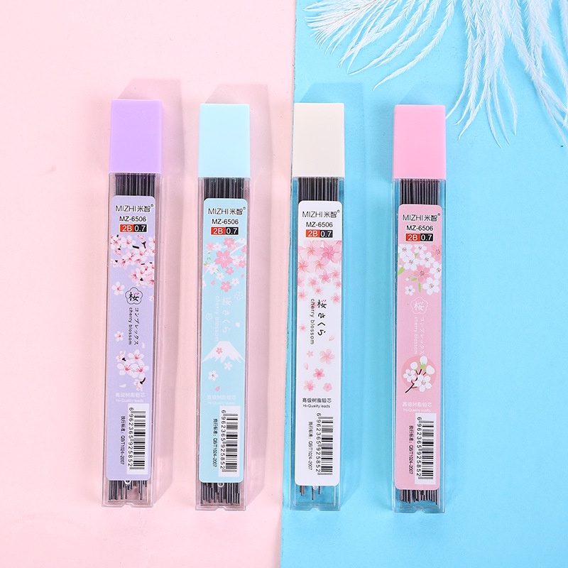 Bút Chì 2B Ngòi 0.5mm Hình Hoa Anh Đào Lãng Mạn