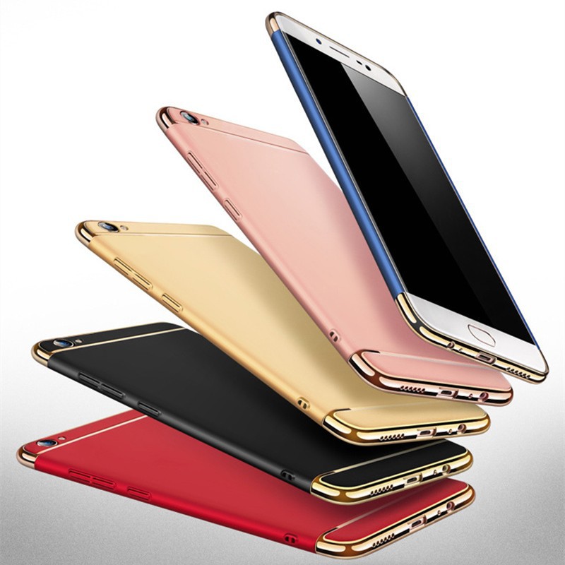 Full Protection Case For Vivo Y51 Y53 Y55 Back Cover Gold Plated Phone Case