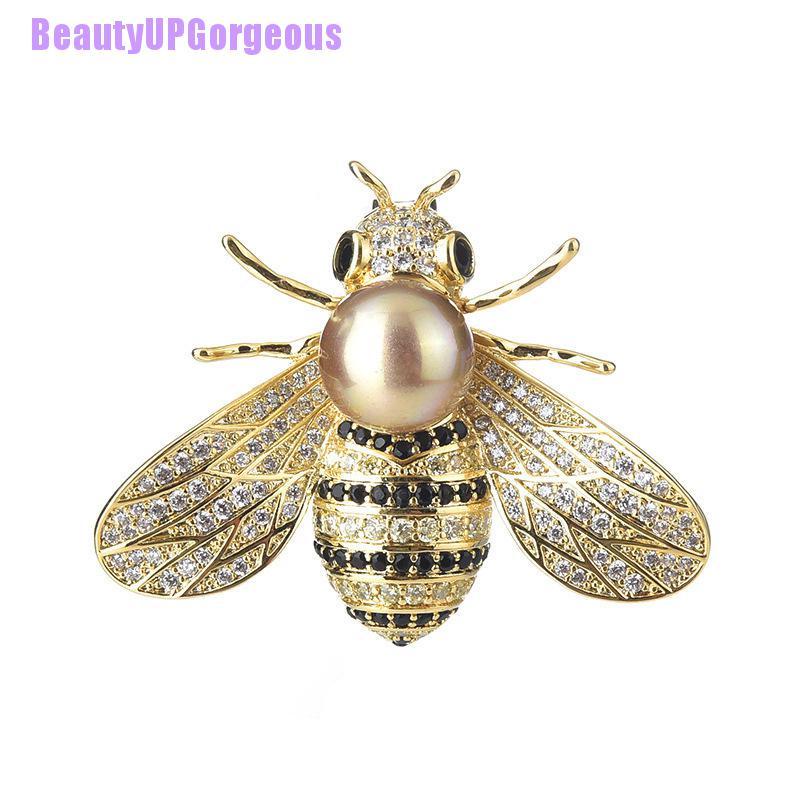 Trâm cài áo hình chú ong đính đá pha lê sang trọng