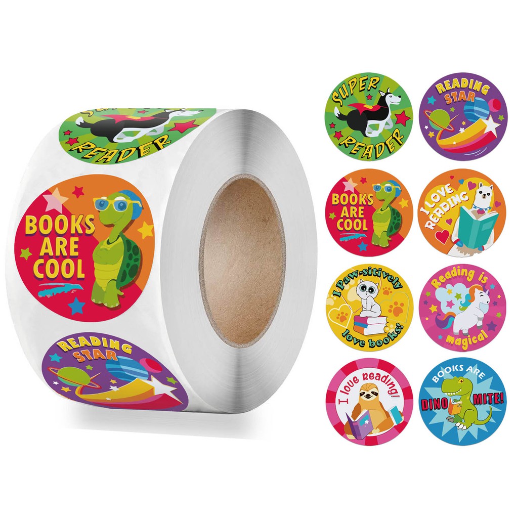 Stickers cuộn khen thưởng cho bé, khích lệ bé học tập 500 sticker/1 cuộn - English For Kid