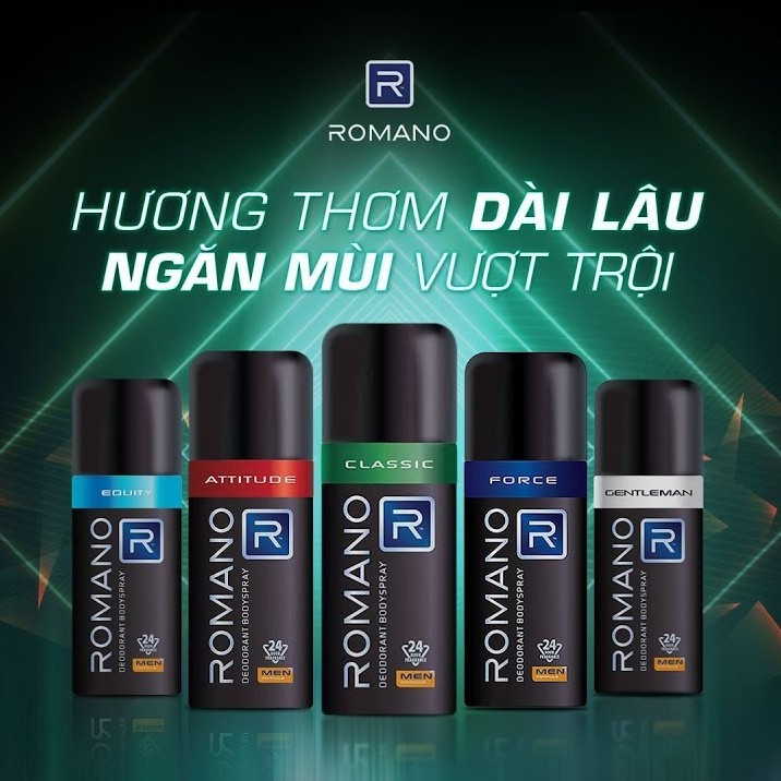 [+++Quà tặng] Xịt Ngăn Mùi Toàn Thân Romano Gentlemen 150ml