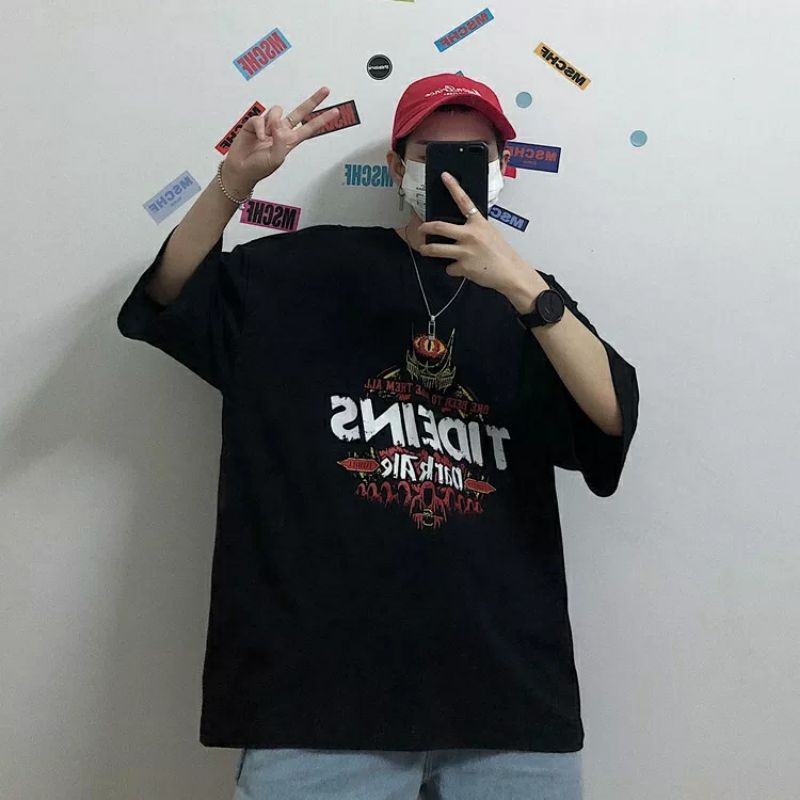 Áo Thun Tay Lỡ Form Rộng Unisex Ulzzang TIDEINS