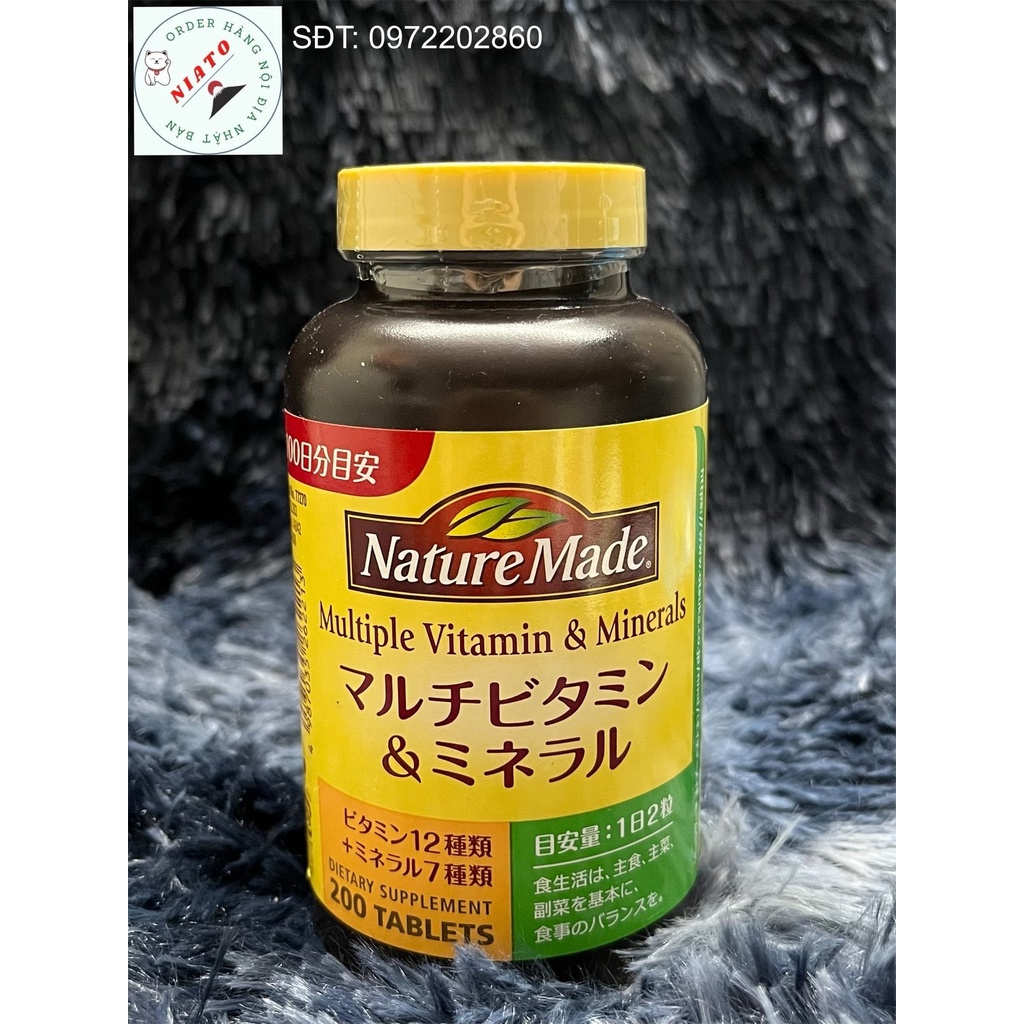 Vitamin tổng hợp Nature Made Multiple Vitamin & Minerals Nhật Bản 100 viên