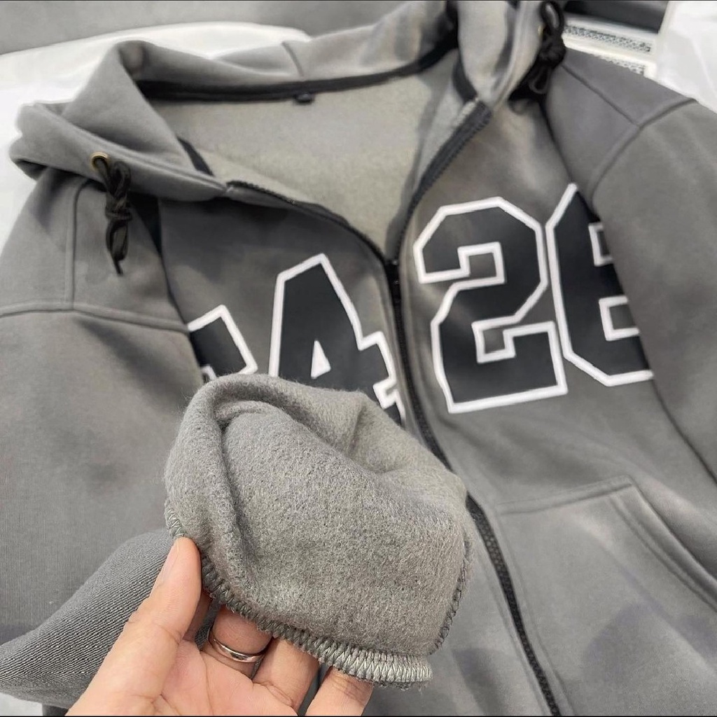 Áo khoác áo hoodies zip F426 chất nỉ ngoại khoá kéo ullzang Unisex - Gin Store