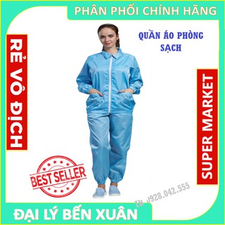  Bộ quần áo phòng sạch bộ dời Xanh - Trắng