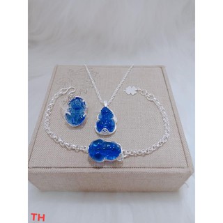 Bộ trang sức bạc ta - tỳ hưu phong thủy mệnh thủy