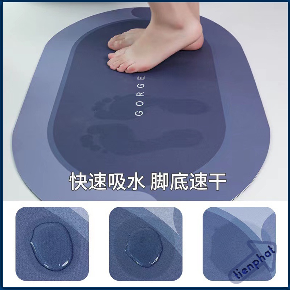 Thảm nhà tắm Thảm chân chống trượt chống thấm nước cao cấp silicon siêu thấm hút
