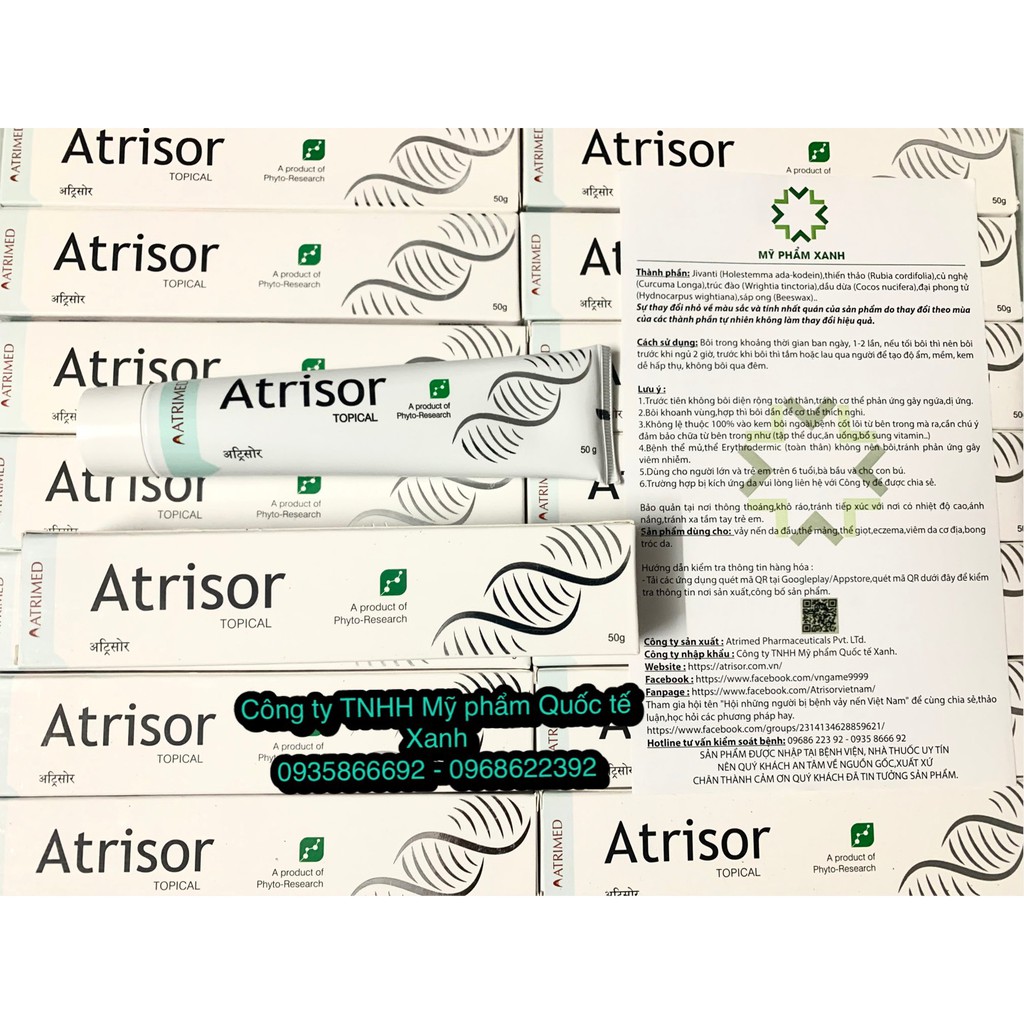 [CHÍNH HÃNG] Kem bôi Atrisor Ấn Độ cho vảy nến,cơ địa