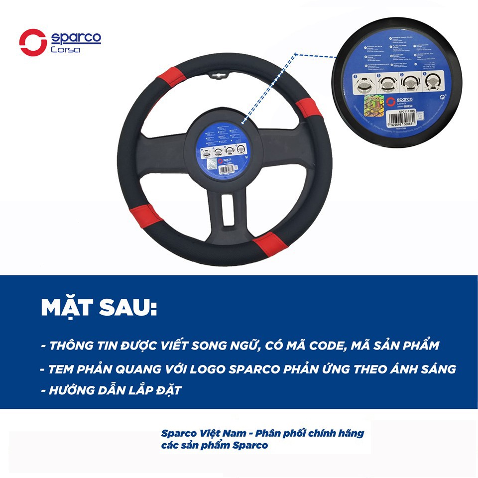 Bọc vô lăng chính hãng SPARCO SPC1103