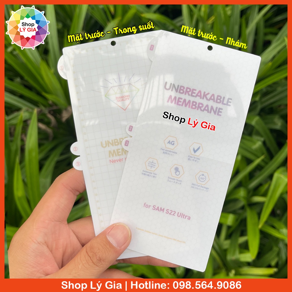 Miếng dán PPF nhám / trong suốt cho Galaxy S23 Ultra / S22 Ultra /S21 / S20/ S10/ Note 20/10/9/8