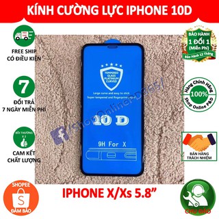 Miếng dán cường lực 10d iphone x/ iphone xs