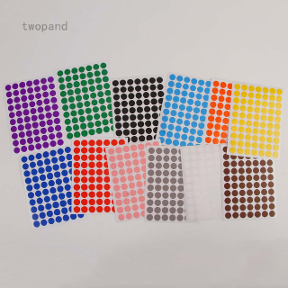 Bộ 12 Nhãn Dán Tròn 10mm Màu Sắc Dùng Cho Văn Phòng