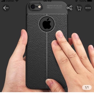 Ốp lưng giả da ,chống sốc Auto focus cho iphone 6/6s/7/8/iphone7/8 plus