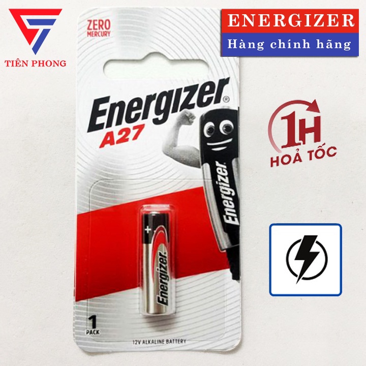 Pin cửa cuốn A27 Energizer chính hãng - Vỉ 1 viên
