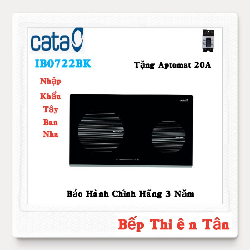 Bếp Từ Đôi Inverter Nhập Khẩu Tây Ban CATA IB 0722BK