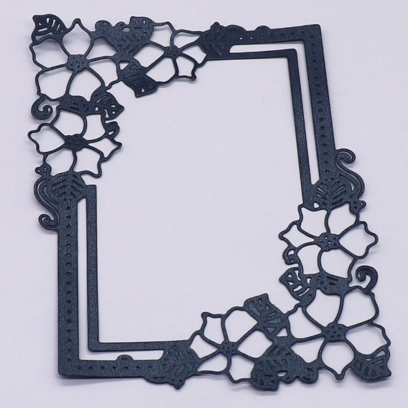 QQ Khuôn Cắt Giấy Kim Loại Hình Khung Ảnh Hoa Xinh Xắn