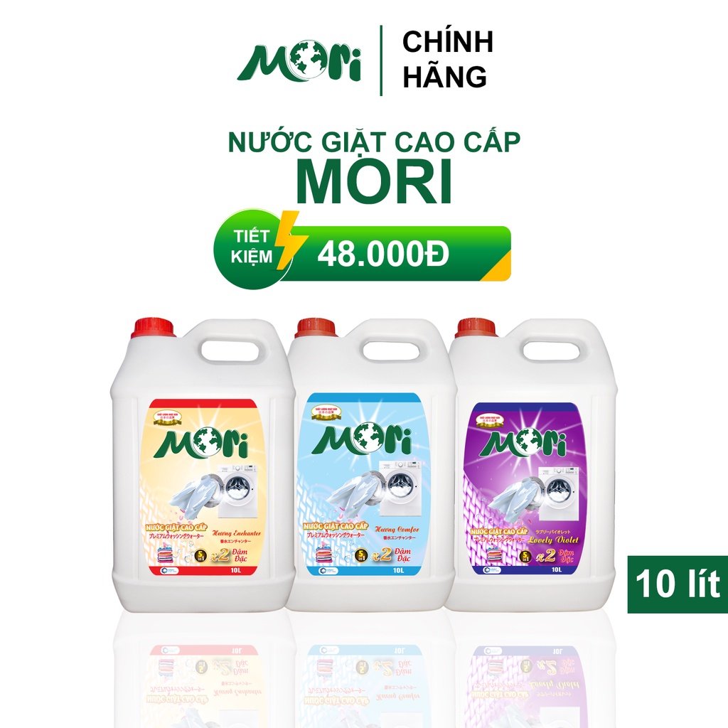 Nước giặt đậm đặc mori can 10l, nước giặt công nghiệp hương comfor - ảnh sản phẩm 2