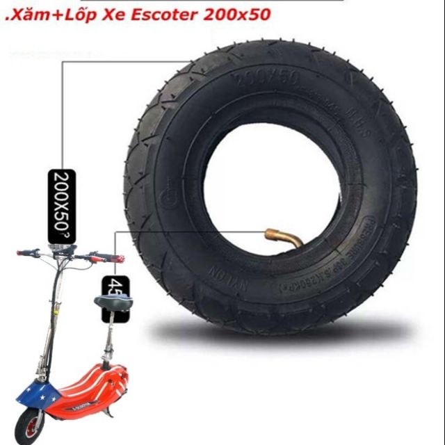 Bộ lốp va ruột bánh xe mini E-Scooter 8 inch