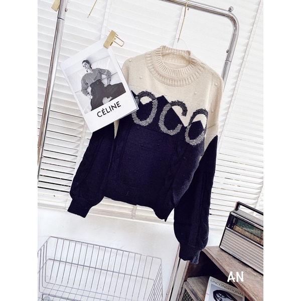 Áo len pha màu coco mĩ chân vây hay quần jeans cực đẹp