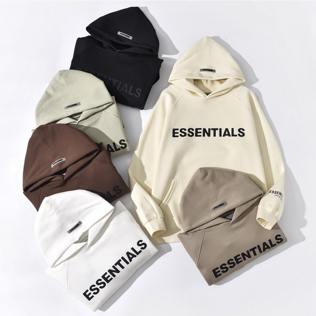 Áo hoodie essentials , áo nỉ essentials chất nỉ bông dày định lương 400g 4 màu có sẵn
