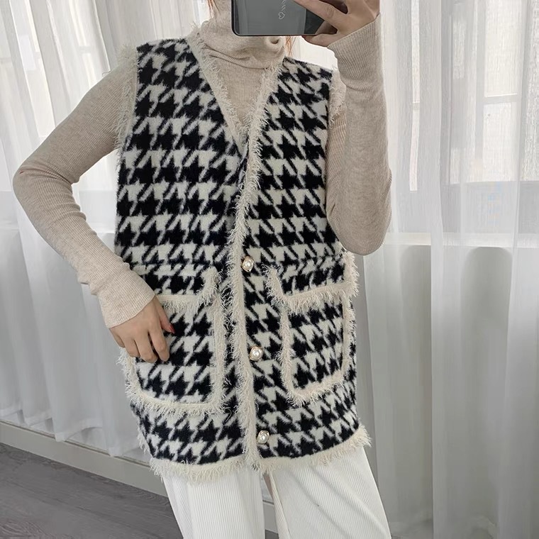 DẠ TWEET | Áo Vest Gile Nữ Dạ Tweet Cổ V Không Tay Form Basic Ulzzang Hàn Quốc, Chất Dày Dặn Quảng Châu | WebRaoVat - webraovat.net.vn