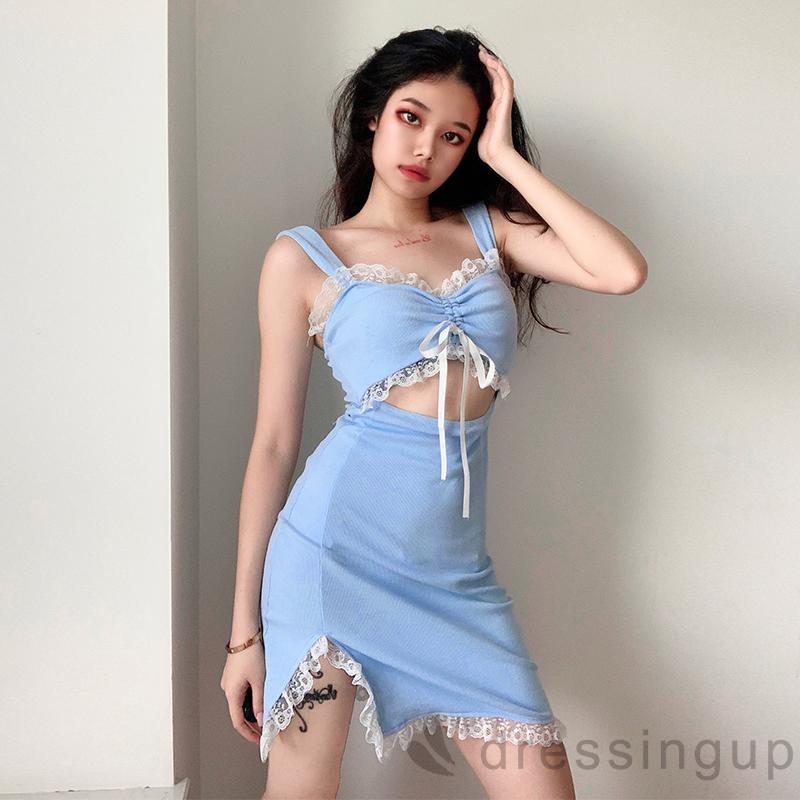 Đầm phối ren thời trang quyến rũ cho nữ size S/M/L | BigBuy360 - bigbuy360.vn