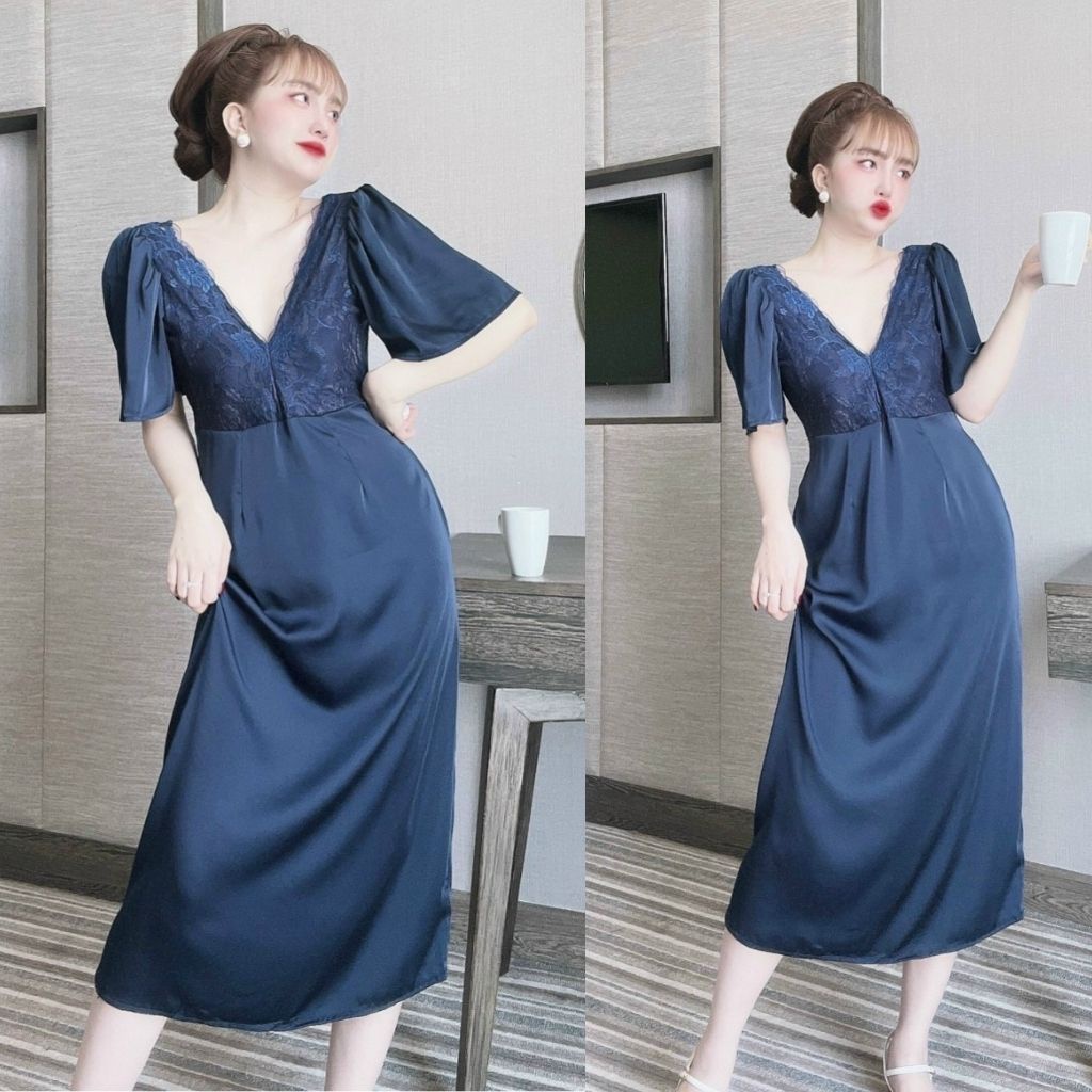 Váy ngủ sexy ❣️FREE SHIP❣️ Đầm ngủ sexy lụa Latin Chất Siêu Mát Dáng Siêu Xinh&lt;62KG