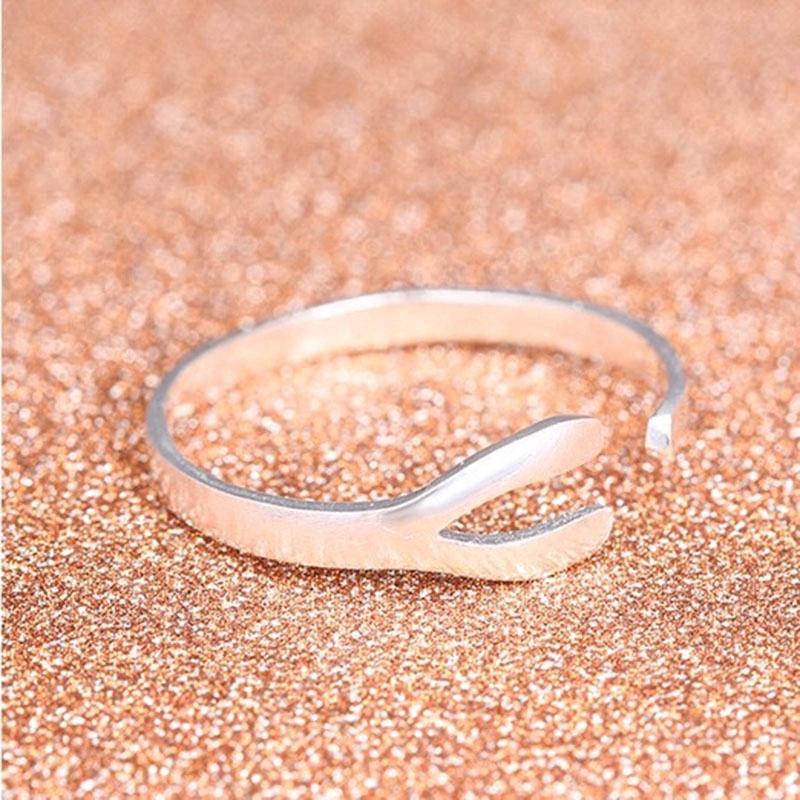 Nhẫn Bạc Korean Luckly Silver Opening Ring Fashion Adjustable Women Party Rings Jewelry Accessories Gifts